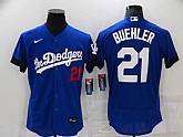 Dodgers 21 Walker Buehler Royal 2021 City Connect Flexbase Jersey,baseball caps,new era cap wholesale,wholesale hats